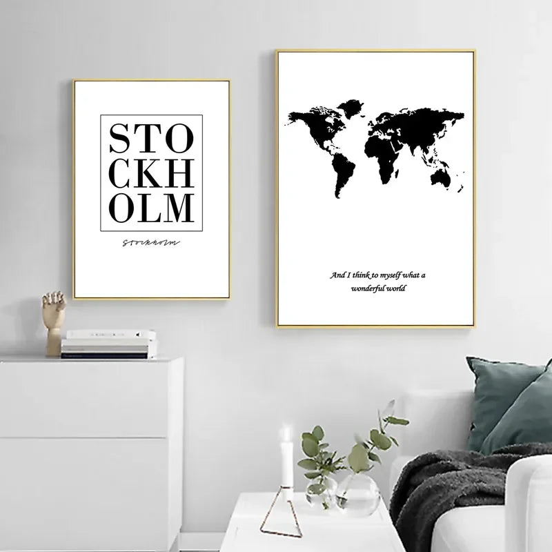 Affiche Noir et Blanc Minimaliste