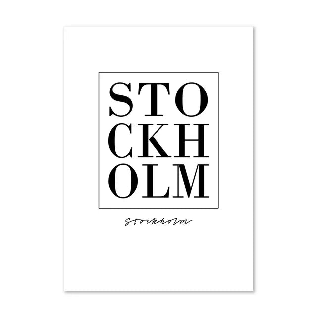 Affiche Noir et Blanc Minimaliste