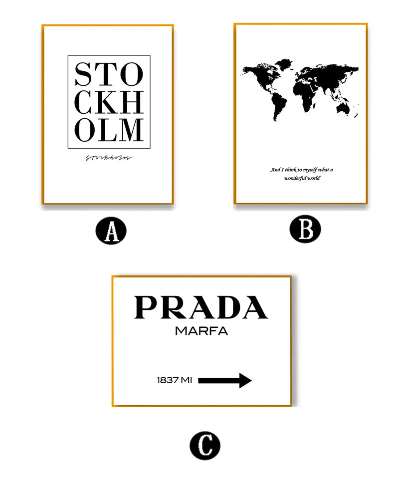 Affiche Noir et Blanc Minimaliste