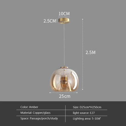 Suspension LED Moderne en Verre