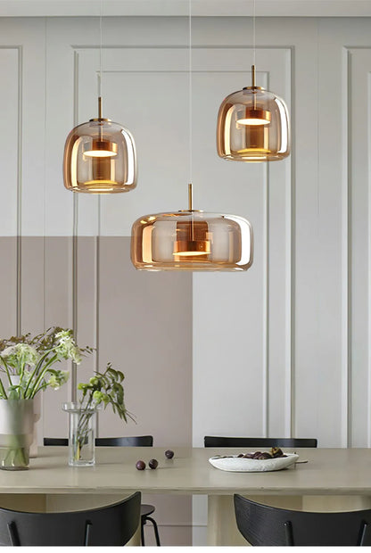 Suspension LED Moderne en Verre