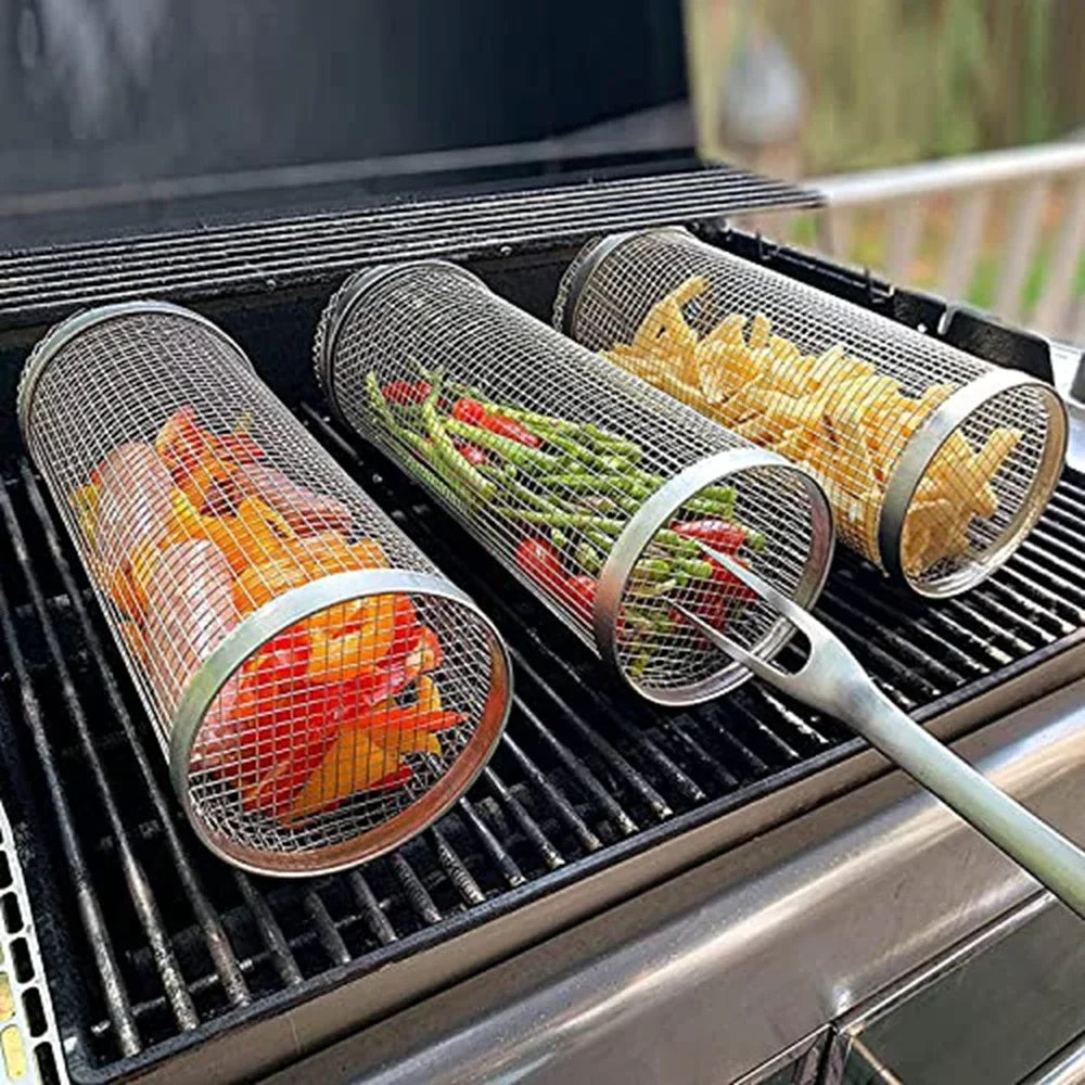 Panier BBQ Cylindrique Inox