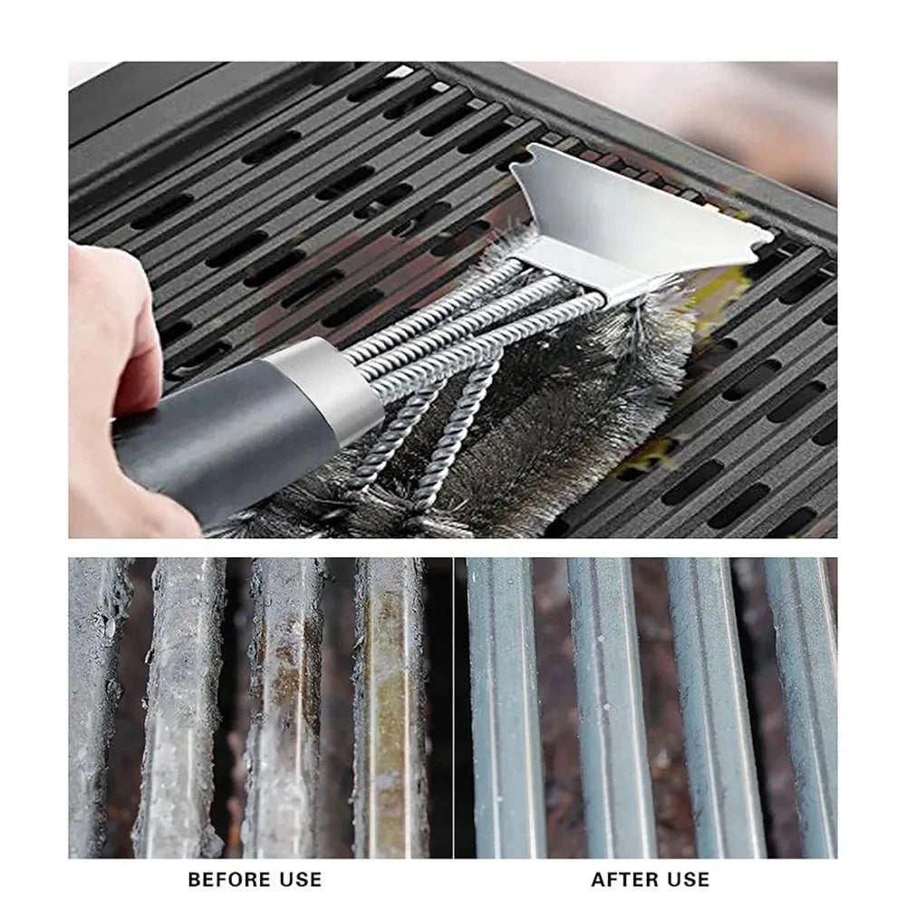 Brosse BBQ avec Grattoir Inox
